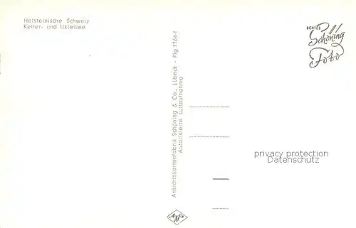 AK / Ansichtskarte Holsteinische_Schweiz Fliegeraufnahme mit Keller und Ukleisee Holsteinische_Schweiz