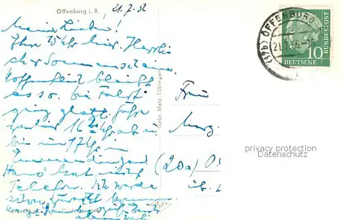 AK / Ansichtskarte Offenburg Teilansicht Offenburg