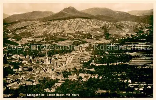 AK / Ansichtskarte Steinbach_Baden Baden Fliegeraufnahme mit Yburg Steinbach_Baden Baden