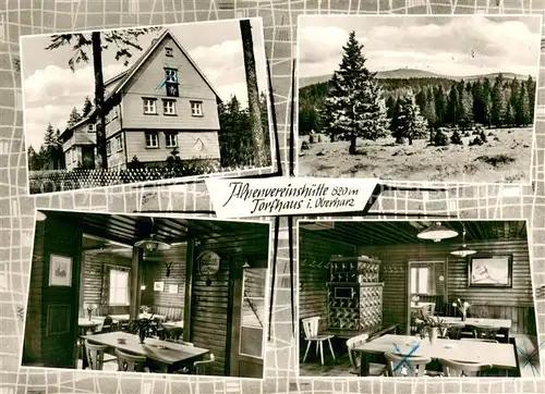 AK / Ansichtskarte Torfhaus_Harz Alpenvereinshuette Panorama Gaststuben Torfhaus Harz