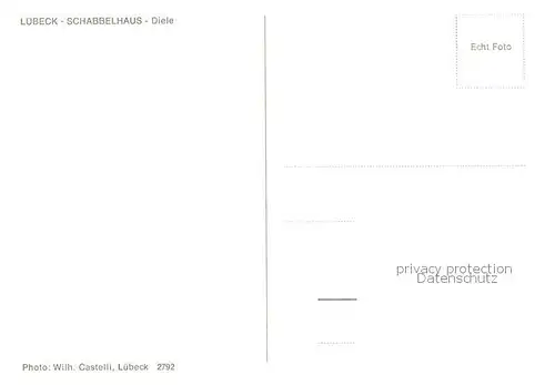AK / Ansichtskarte Luebeck Schabbelhaus Diele Luebeck