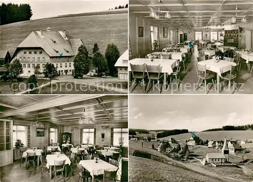 AK / Ansichtskarte Neukirch_Furtwangen Gasthaus zum Roessle Gastraeume Panorama Neukirch Furtwangen