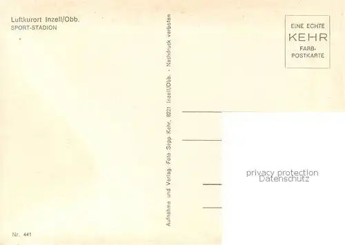 AK / Ansichtskarte Inzell Sport Stadion Fliegeraufnahme Inzell