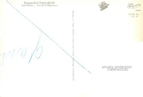 AK / Ansichtskarte Bad_Wiessee_Tegernsee Berggasthof Sonnenbichl Bad_Wiessee_Tegernsee