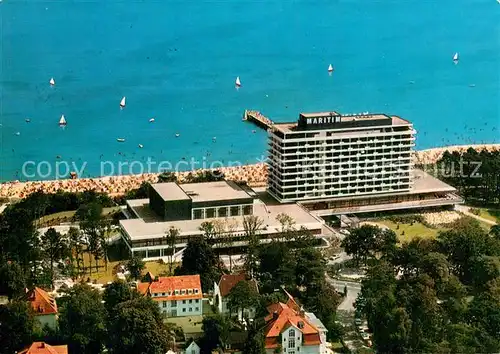 AK / Ansichtskarte Timmendorfer_Strand Maritim mit Kongresshalle Fliegeraufnahme Timmendorfer_Strand