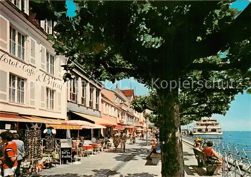 AK / Ansichtskarte Meersburg_Bodensee Hotel Bijou mit Cafe und Grillstube Uferstrasse Meersburg Bodensee