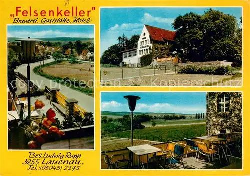 AK / Ansichtskarte Lauenau Felsenkeller Brauerei Gaststaette Hotel Terrasse Lauenau