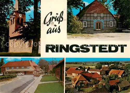 AK / Ansichtskarte Ringstedt Friedrich Borchers Kirche Edeka Fachwerkhaus Panorama Ringstedt