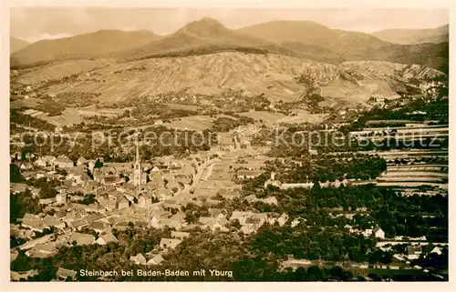 AK / Ansichtskarte Steinbach_Baden Baden Fliegeraufnahme mit Yburg Steinbach_Baden Baden