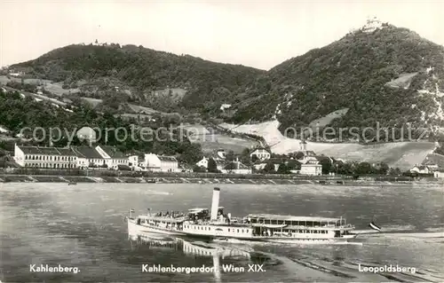 AK / Ansichtskarte Kahlenberg_Wien mit Kahlenbergerdorf und Leopoldsberg Kahlenberg_Wien