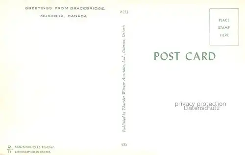 AK / Ansichtskarte Muskoka_Lakes View from Bracebridge Muskoka_Lakes
