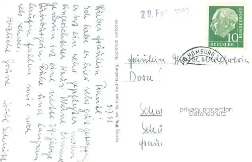 AK / Ansichtskarte Bad_Homburg Sanatorium Baumstark Park Eingang Suedseite Foyer Speiseraum Bad_Homburg