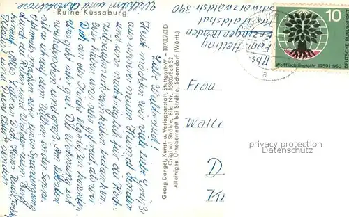 AK / Ansichtskarte Kuessaburg Fliegeraufnahme mit Ruine Kuessaburg Kuessaburg