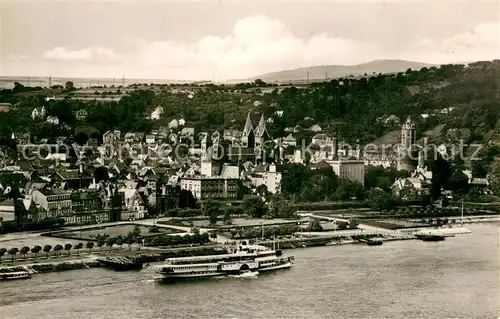 AK / Ansichtskarte Andernach_Rhein Fliegeraufnahme Andernach Rhein