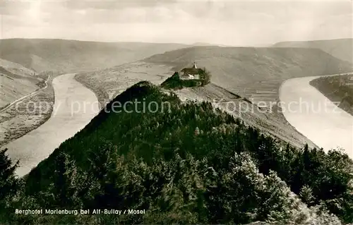 AK / Ansichtskarte Alf_Bullay_Mosel Berghotel Marienburg Moseltal Fliegeraufnahme Alf_Bullay_Mosel