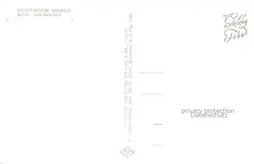 AK / Ansichtskarte Holsteinische_Schweiz Fliegeraufnahme mit Keller und Ukleisee Holsteinische_Schweiz