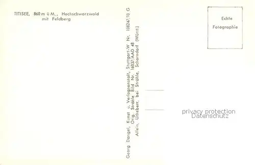 AK / Ansichtskarte Titisee Fliegeraufnahme mit Feldberg Titisee