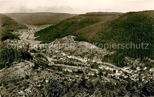 AK / Ansichtskarte Wildbad_Schwarzwald Blick vom Sommerberg ins Enztal Wildbad_Schwarzwald