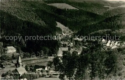 AK / Ansichtskarte Brilon Blick ins Hoppecketal Bahnhofsgaststaette Brilon