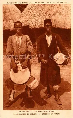 AK / Ansichtskarte Exposition_Coloniale_Paris_1931 Le Musiciens de siguiri 