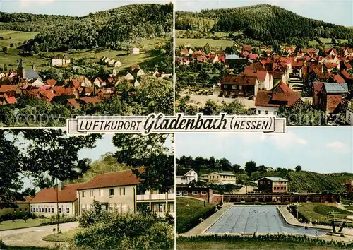 AK / Ansichtskarte Gladenbach Teilansichten Luftkurort Freibad Gladenbach