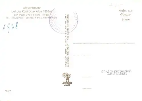 AK / Ansichtskarte Ofterschwang Wiesenbaude bei der Kahlrueckenalpe Alpenblick Ofterschwang