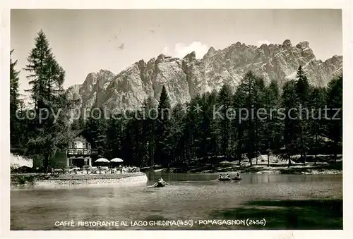 AK / Ansichtskarte Lago_Ghedina_Dolomiti_IT Caffe Ristorante al lago Pomagagnon Dolomiti 