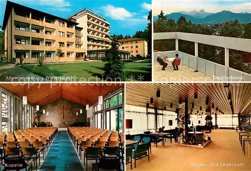 AK / Ansichtskarte Bad_Aibling Altenheim Dachterrasse Kapelle Tages  und Leseraum Bad_Aibling