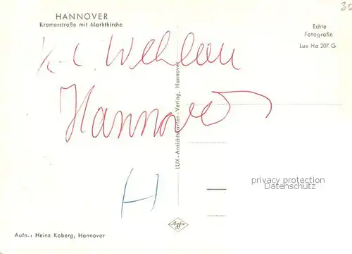 AK / Ansichtskarte Hannover Kramerstrasse mit Marktkirche Hannover