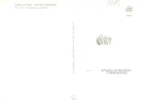 AK / Ansichtskarte Aschau_Chiemgau Hotel zur Post Aschau Chiemgau