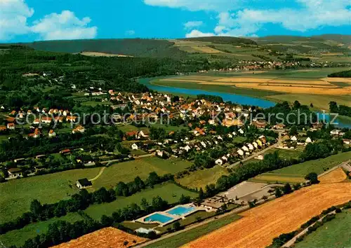 AK / Ansichtskarte Polle Fliegeraufnahme Polle