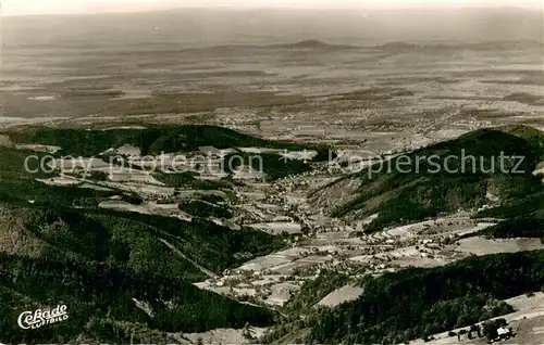 AK / Ansichtskarte Glottertal_Schwarzwald Fliegeraufnahme mit Kaiserstuhl und den Vogesen 