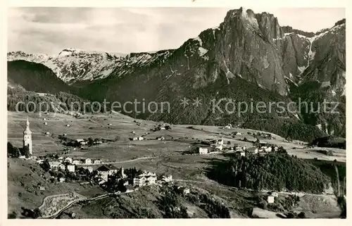 AK / Ansichtskarte Castelrotto_Kastelruth Fliegeraufnahme mit Dolomiten 