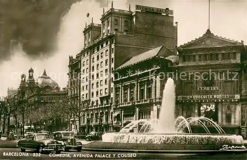 AK / Ansichtskarte Barcelona_Cataluna Comedia Avenida Palace y Coliseo Barcelona Cataluna