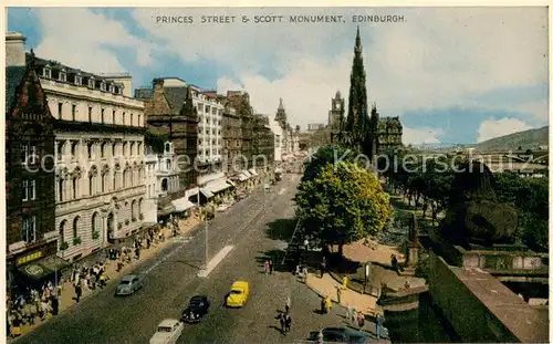 AK / Ansichtskarte Edinburgh_Scotland Princes Street and Scott Monument 