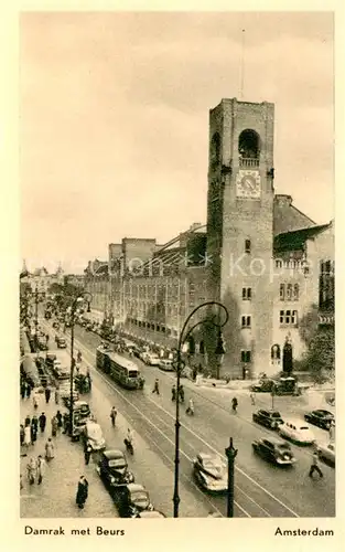 AK / Ansichtskarte Amsterdam__NL Damrak met Beurs 