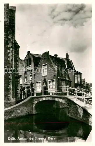 AK / Ansichtskarte Delft_NL Achter de Nieuwe Kerk 