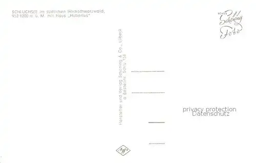 AK / Ansichtskarte Schluchsee Panorama mit Haus Hubertus Schluchsee