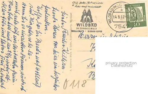 AK / Ansichtskarte Wildbad_Schwarzwald Rheuma Heilstaette Wildbad_Schwarzwald