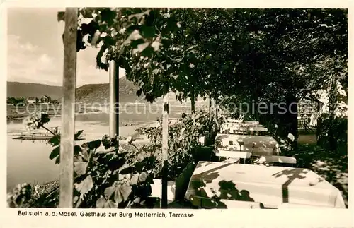 AK / Ansichtskarte Beilstein_Mosel Gasthaus zur Burg Metternich Terrasse Beilstein_Mosel
