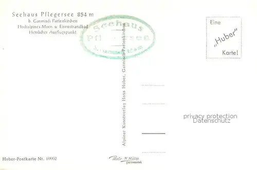 AK / Ansichtskarte Garmisch Partenkirchen Seehaus Pflegersee mit Koenigstand Terrasse Seepartie Strandbad Garmisch Partenkirchen