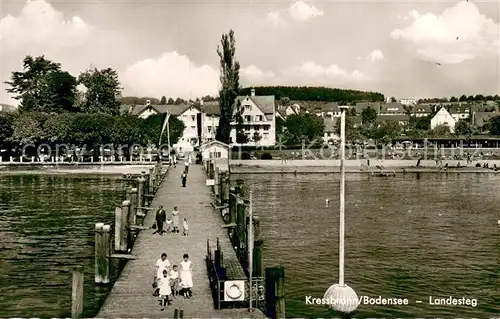 AK / Ansichtskarte Kressbronn_Bodensee Landesteg Kressbronn Bodensee