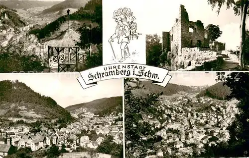 AK / Ansichtskarte Schramberg Pavillon Burgruine Panorama Schramberg