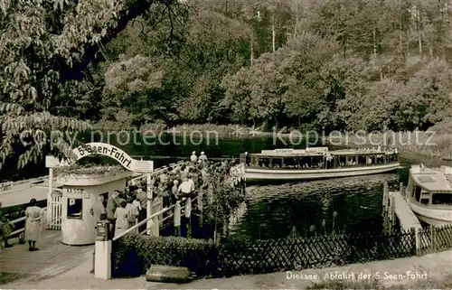 AK / Ansichtskarte Dieksee Abfahrt der Fuenf Seen Fahrt Dieksee