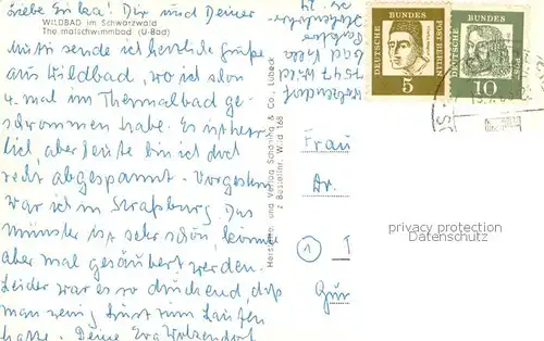 AK / Ansichtskarte Wildbad_Schwarzwald Thermalschwimmbad Wildbad_Schwarzwald