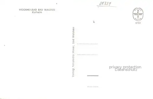 AK / Ansichtskarte Bad_Waldsee Panorama Moorheilbad Kurheim  Bad_Waldsee