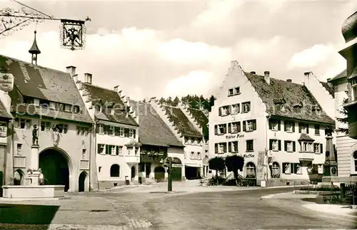 AK / Ansichtskarte Loeffingen Ortspartie mit Brunnen Loeffingen