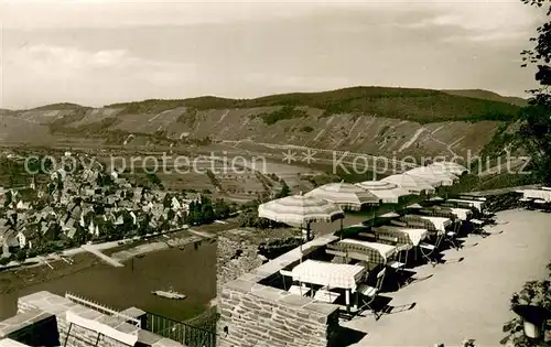 AK / Ansichtskarte Zell_Mosel Berghotel Marienburg Panorama von der Terrasse Zell_Mosel