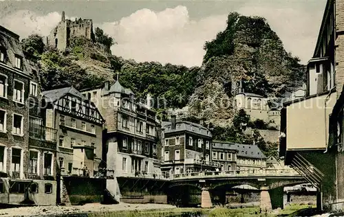 AK / Ansichtskarte Idar Oberstein Ortspartie Burgruine Felsenkirche Idar Oberstein