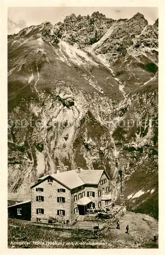 AK / Ansichtskarte Oberstdorf Kemptner Huette mit Krottenspitzen Oberstdorf